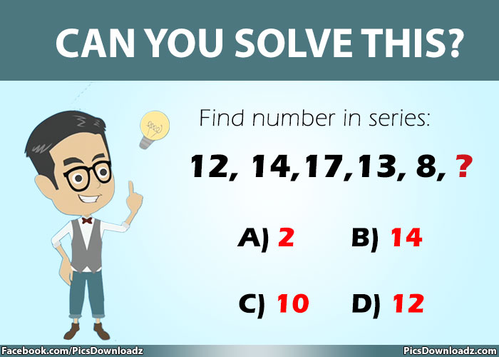 Find Number In Series Math Puzzles For Genius
