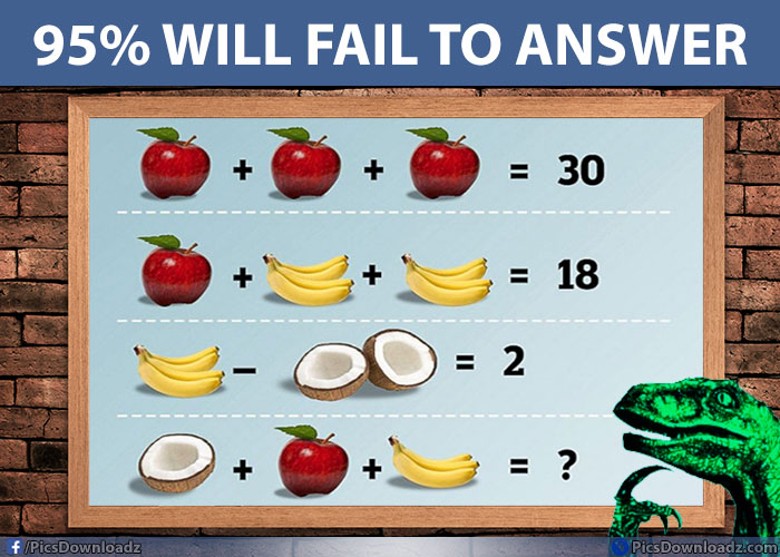 Confusing Apple Banana Coconut Puzzle Fruit Brain Teaser Puzzles